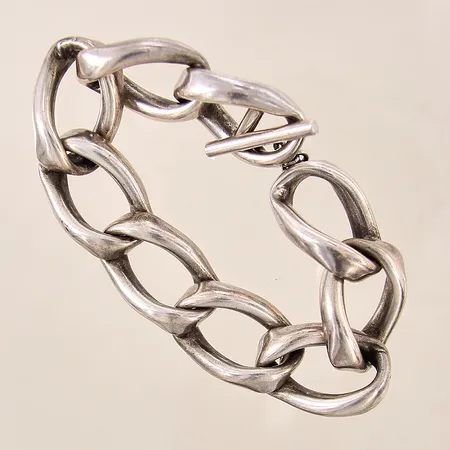 Armband Pansar, längd 22,5cm, bredd 20,5mm, silver 925/1000 Vikt: 74 g