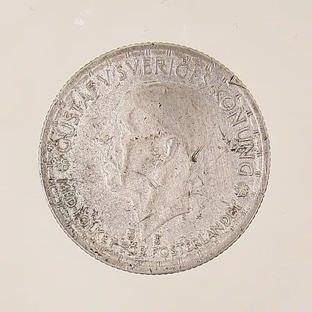 Mynt, Gustaf V Adolf, Sveriges Konung, med folket för fosterlandet, 2kr, 1947, silver 400/1000  Vikt: 13,9 g