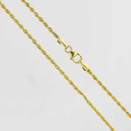Kedja Cordel, längd 59 cm, bredd 2 mm, 21K. Vikt: 3,7 g