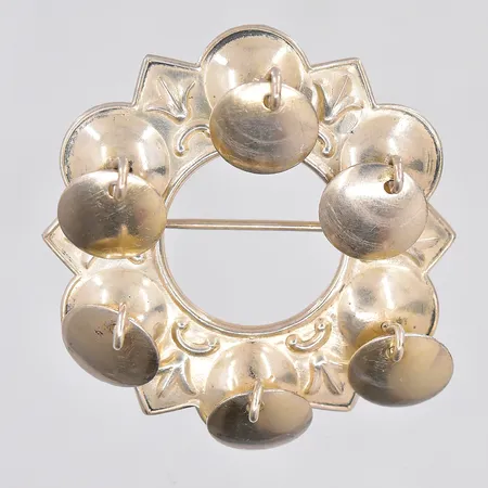 Brosch, Ø 45mm, silver Vikt: 8,3 g