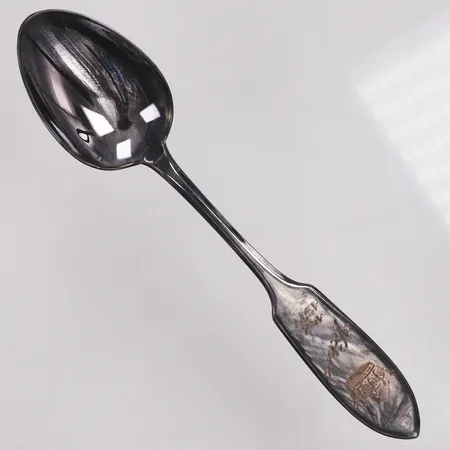 Dessertsked, Mema år 1977, 15cm, gravyr, 925/1000 silver Vikt: 26 g