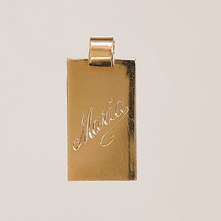 Hänge, 30mm, gravyr, 18K 10g.