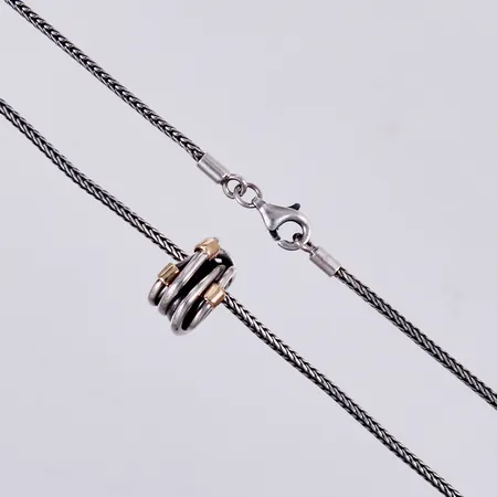 Kedja med hänge, Pandora, längd kedja: ca 42cm, bredd: ca 1,5mm, längd kedja: ca 1,2cm, bredd: ca 6mm, 925/1000 silver  Vikt: 8,7 g