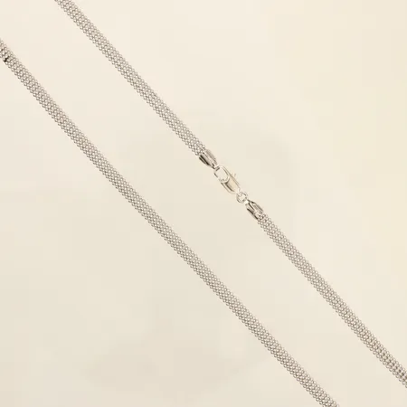 Kedja, längd 50cm, bredd ca 4,2mm, vitguld, lagning länk, UnoAErre, 18K Vikt: 17,6 g