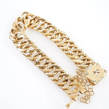 Armband, 21cm, bredd 18mm, 21k Vikt: 78,4 g