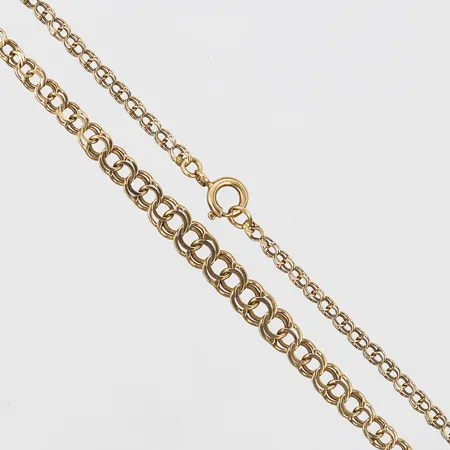 Collier, doserad Bismarck, längd: 45,5cm, bredd: 3-5mm, 18K guld.  Vikt: 5,9 g