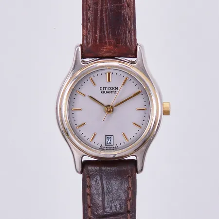 Damur Citizen 6010-K00885CK #1060328, GN-4-S, quartz, , Ø 24mm, batteribyte krävs, står stilla i stål med läderband