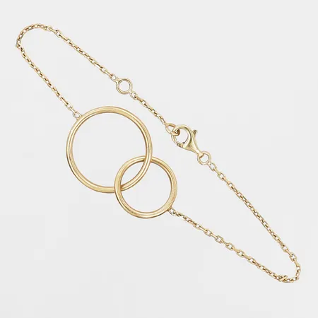Armband ankar med integrerad berlock, längd 17cm, bredd 1,5-20mm, 18K guld.  Vikt: 4,9 g