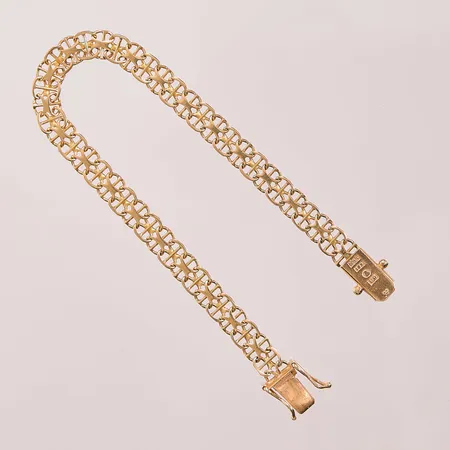 Armband x-länk, 18,3cm, bredd:6mm, 18K 8,7g.