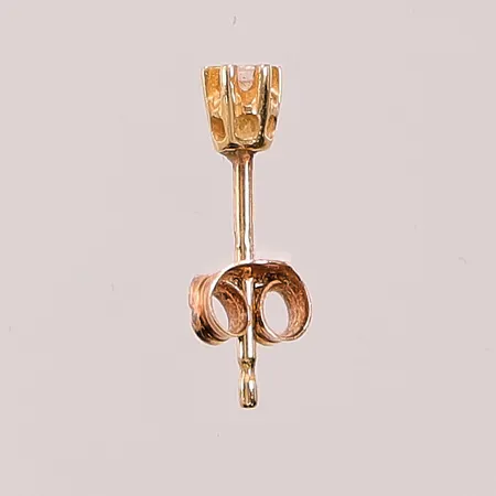 Omaka örhänge, diamant ca 0,03ct, 4mm, 18K 0,4g.