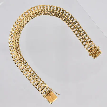 Armband Fiskben, 20cm, bredd ca11mm, 18K Vikt: 31 g