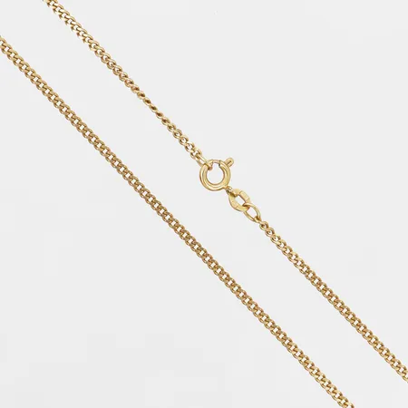 Kedja, Pansar, längd: 48cm, bredd: 2mm, 18K guld.  Vikt: 6,6 g