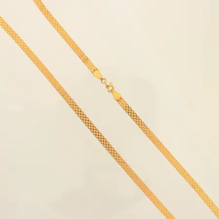 Collier X-länk, längd 54,5cm, bredd 4mm, 14K  Vikt: 11 g