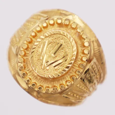 Klackring, stl 22½, bredd 4,1-22,2mm, 22K  Vikt: 9,3 g