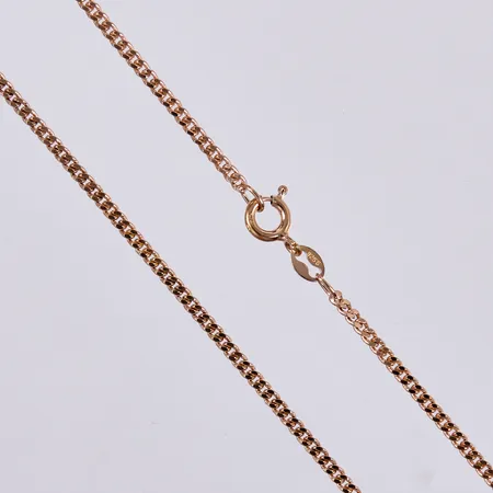 Kedja Pansar, längd: ca 70cm, bredd: ca 2mm, förgylld, 925/1000 silver  Vikt: 8 g