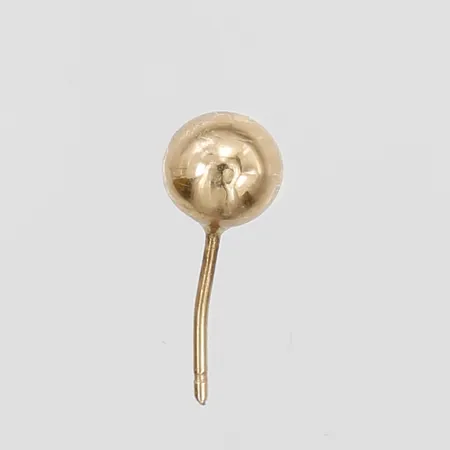 Udda örhänge, ca Ø6mm, ojämnheter, snurrebuss saknas, ej stämplad, 18K guld. Vikt: 0,2 g
