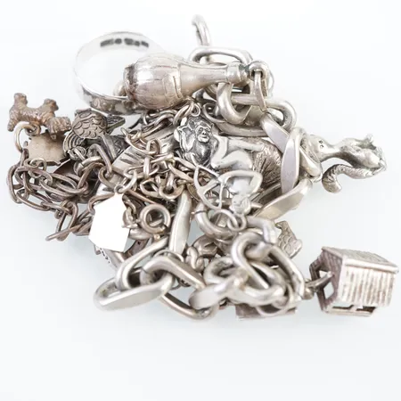 Diverse silversmycken Vikt: 75,8 g