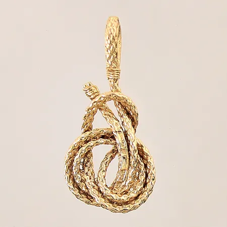 Hänge med snurrad dekor, 31x15mm, 18K  Vikt: 5 g
