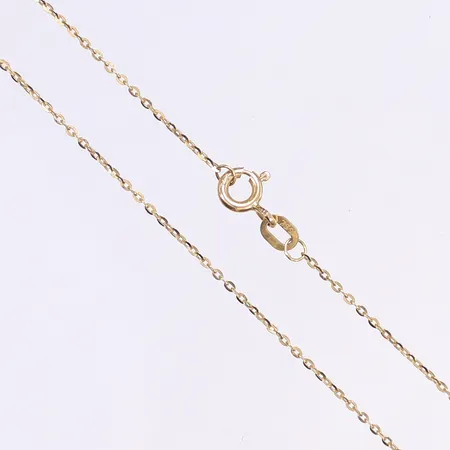 Halskedja, ankarlänk, längd 46cm, bredd 1mm, 18K Vikt: 1,3 g