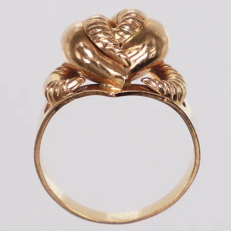 Ring, stl 18¼, bredd 3-15,3mm, roséfärgad, 14K  Vikt: 4 g