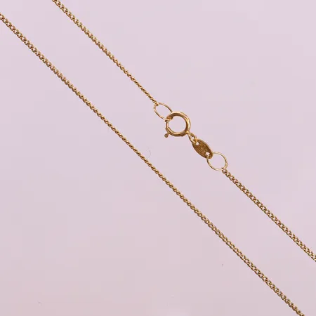 Kedja Pansar, ca 52cm, bredd 1mm. 18K  Vikt: 2,1 g