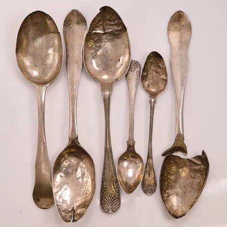Diverse skedar, defekt, 830/1000 Silver 158,5g.