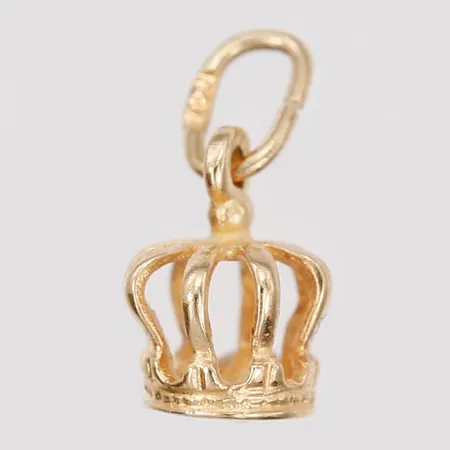 Hänge krona, ca 9x7mm, 18K guld. Vikt: 0,5 g