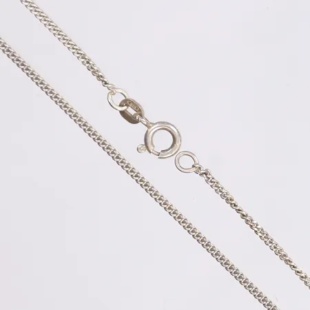 Halskedja, pansarlänk, längd 45cm, bredd 1mm, 925/1000 silver Vikt: 3,3 g