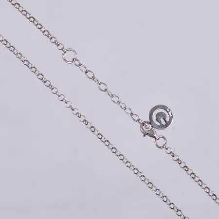 Kedja Ärtlänk, längd: ca 46,5-50,5cm, bredd: ca 3mm, 925/1000 silver  Vikt: 7,9 g