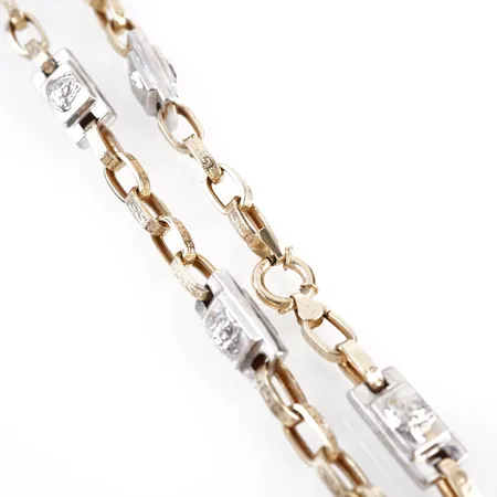 Halskedja, 67cm, bredd 11mm, 14k Vikt: 34,4 g