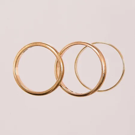 3 Ringar, gravyr, 18K 13,9g.