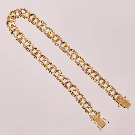 Armband Bismarck, 20cm, bredd:6mm, slitet lås, 18K 12,8g.