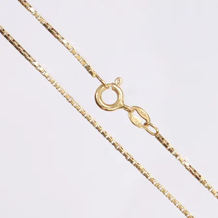Halskedja, Venezia, längd 48cm, bredd 1mm, 18K  Vikt: 4,4 g