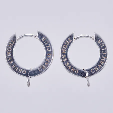Ett par örhängen, Thomas Sabo, Ø1,4cm, bredd ca 3mm, silver 925/1000 Vikt: 4,9 g