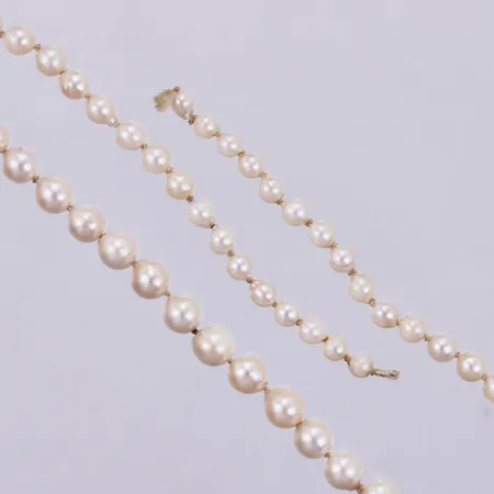Pärlcollier, doserad, odlade pärlor Ø ca 3-5mm, lås saknas