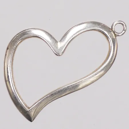 Hänge, hjärta, 25mm, saknar hängögla, 925/1000 silver Vikt: 1,6 g