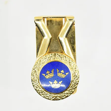 Sedelklämma, tre kronor, stl 50x25 mm, metall