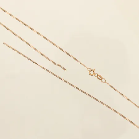 Kedja Pansar, längd 46cm, bredd 1,4mm, defekt, av, 14K  Vikt: 2,7 g