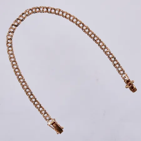 Armband Bismarck, längd ca 19cm, bredd ca 5mm, Vibergs Guldvaror Sture Viberg, år 1965, 18K, vikt: 7,2g.