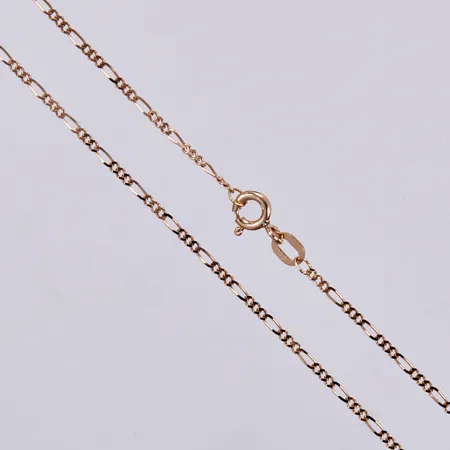 Kedja Figaro, längd: ca 44cm, bredd: ca 1mm, 18K Vikt: 1,9 g