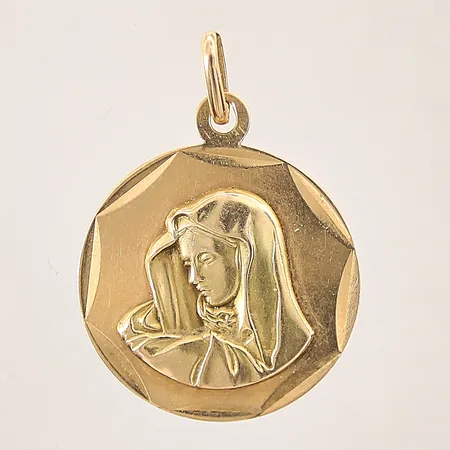 Hänge, Madonna, 40x28mm, hål undertill, 18K  Vikt: 6,7 g