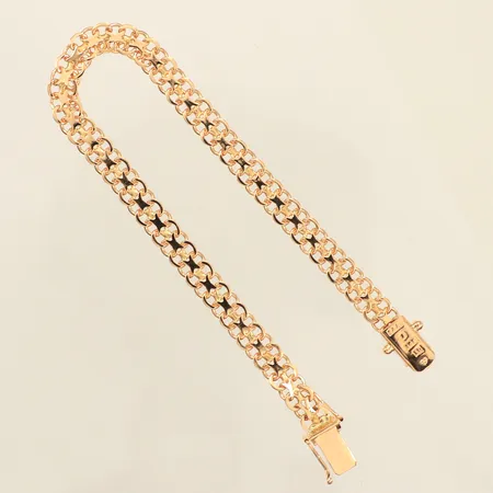 Armband X-länk, längd 19cm, bredd 5,8mm, Stockholms Ädelsmide Ab år 1961, 18K  Vikt: 9,5 g