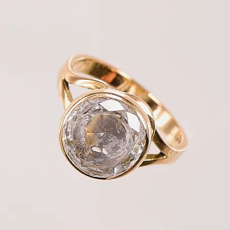 Ring, Ø15, vit sten, 18K 4,4g.