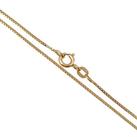 Halskedja Venezia, 18K guld, Balestra Italien, Guldfynd (GFAB), längd 44,0 cm, bredd 0,9 mm Vikt: 3,3 g