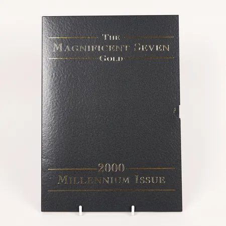 "The Magnificent Seven Gold", numrerad 0284/1000, inplastade, ej examinerade, 900-999/1000 guld, totalvikt enligt förteckning 16,3g.