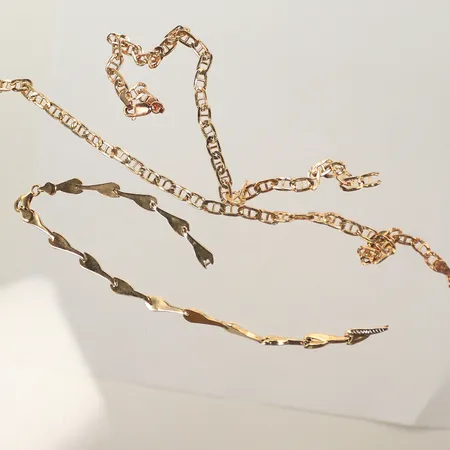 Kedjor, armband, defekt/av, 14K Vikt: 9,6 g