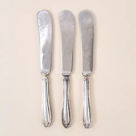 Smörknivar 3st, modell Vasa, längd 16,5cm, GAB, silver 830/1000 Vikt: 111,7 g