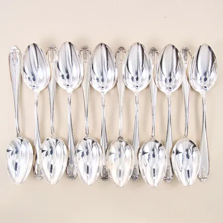 Bordsskedar 12st, modell Vasa, längd 18,2cm, GAB, silver 830/1000 Vikt: 424,7 g