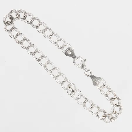 Armband Bismarck, längd 18cm, bredd 7mm, bruksslitage, 925/1000 silver Vikt: 7 g