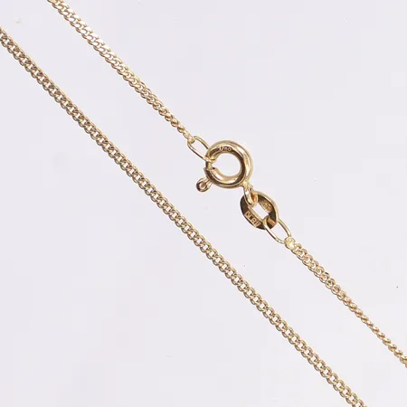  Halskedja pansar, längd 39cm, bredd 1mm, 18K Vikt: 2,8 g